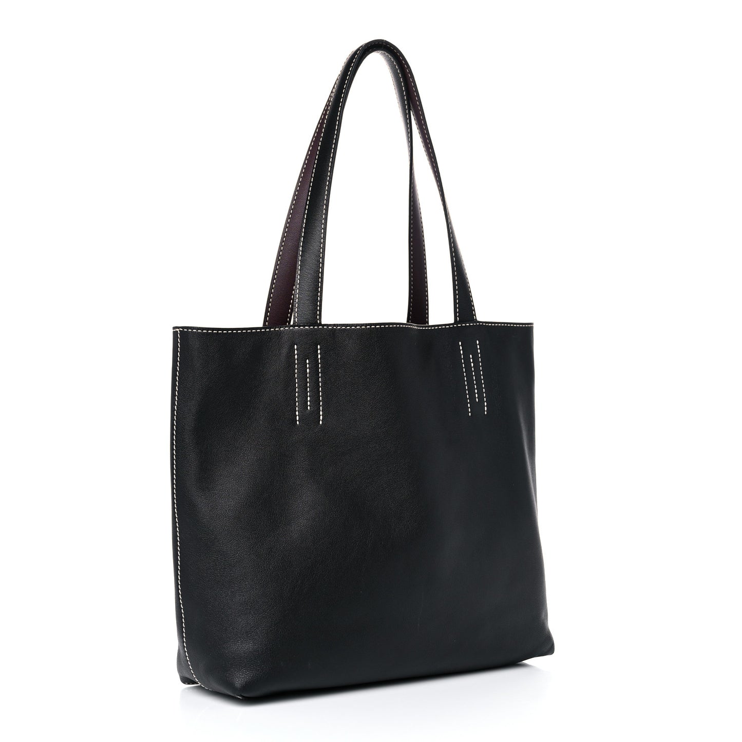 Veau Sikkim Double Sens 36 Reversible Tote Black Prune