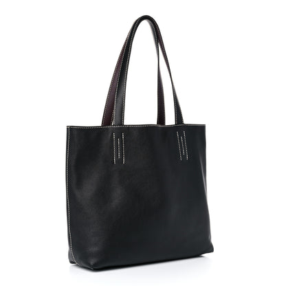 Hermes Veau Sikkim Double Sens 36 Reversible Tote Black Prune 4 of 15