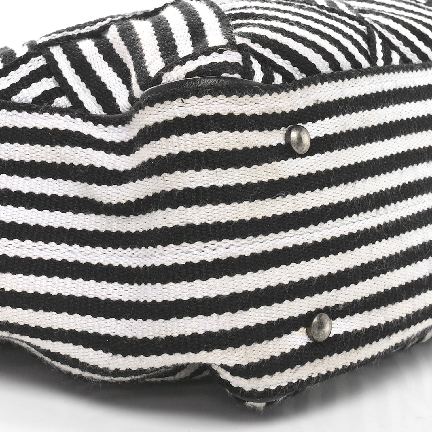 Chanel Woven Canvas Large Easy Shopping Tote Black White 9 of 10