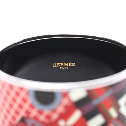 Hermes Enamel Printed Extra Wide Pour Sartir Bracelet 65 4 of 5