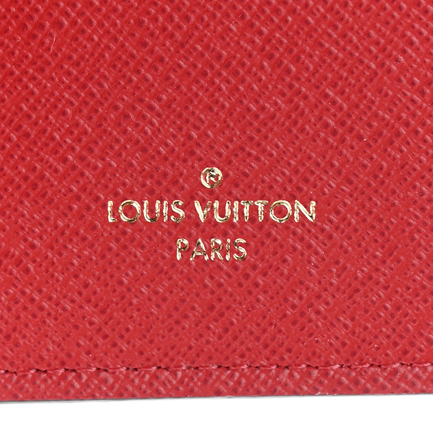 Louis Vuitton Damier Ebene Victorine Wallet Red 6 of 7