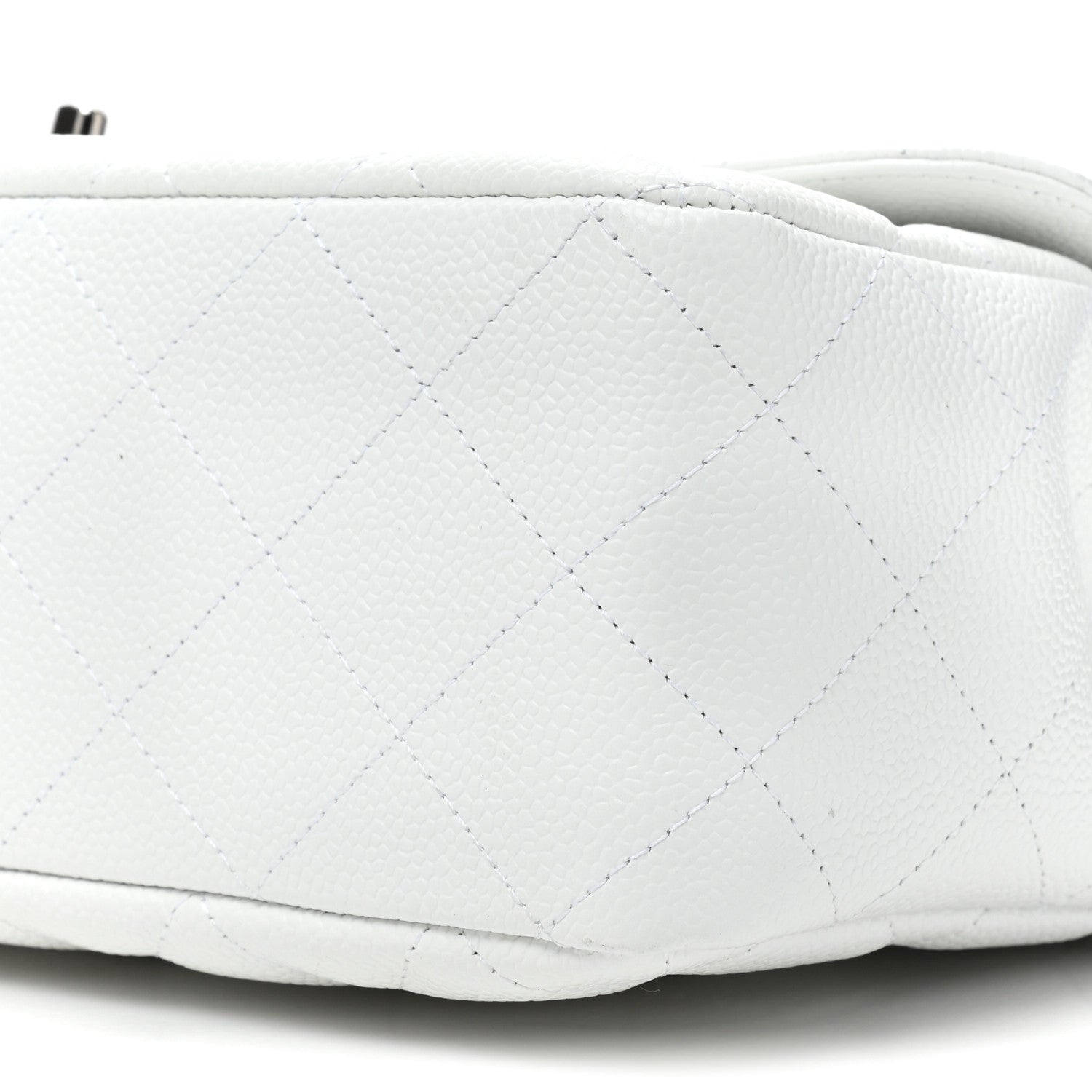 Chanel Caviar Quilted Jumbo Single Flap White 8 of 9