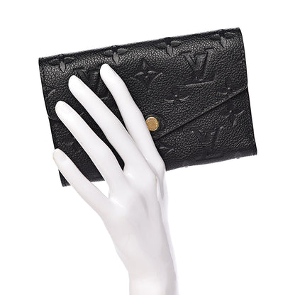 Louis Vuitton Empreinte Compact Curieuse Wallet Black 2 of 8
