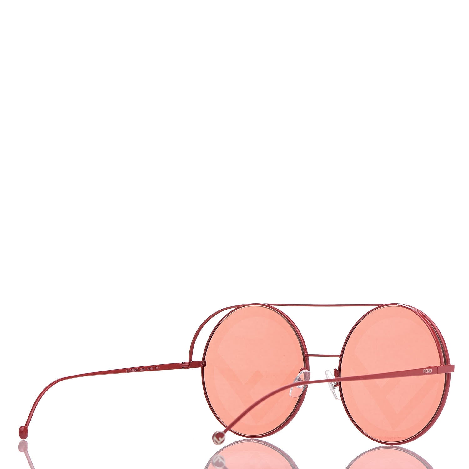 Fendi Round Frame Printed Run Away Sunglasses FF 0285/S Red 4 of 8