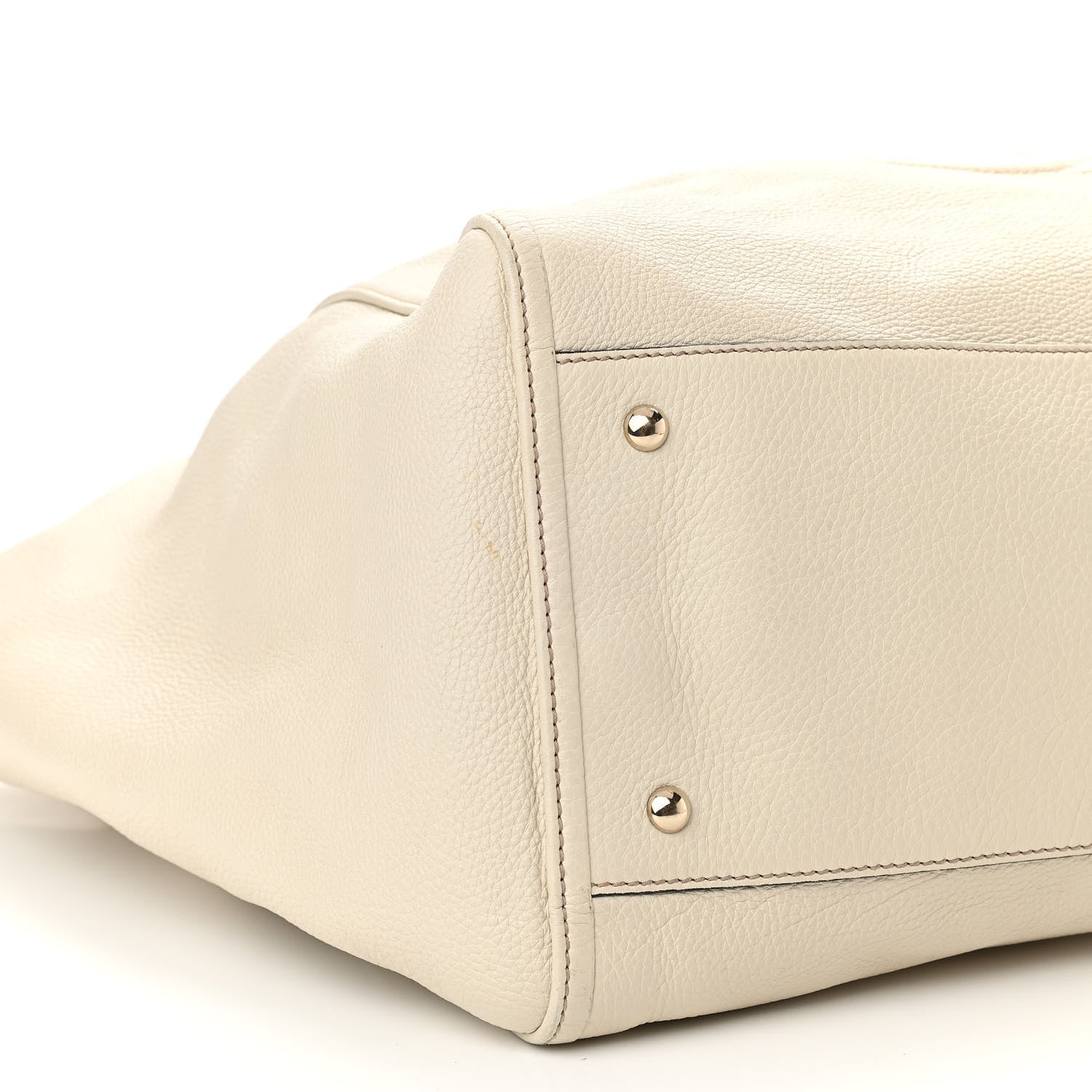 Gucci Pebbled Calfskin Large Soho Shoulder Bag Off White 10 of 11