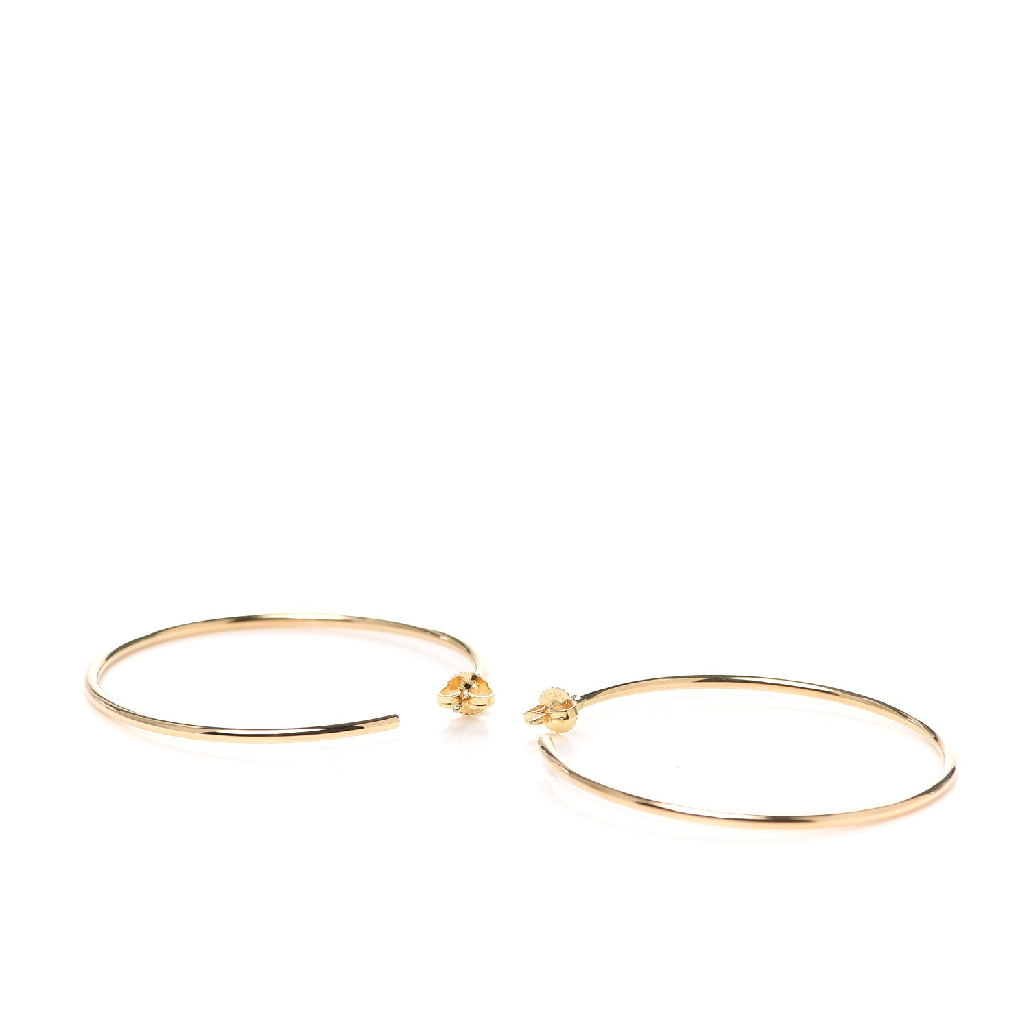 Tiffany 18K Yellow Gold Large Hoop Earrings 3 of 4
