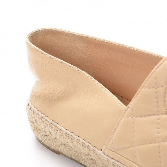 Chanel Lambskin Quilted CC Espadrilles 36 Beige 11 of 12
