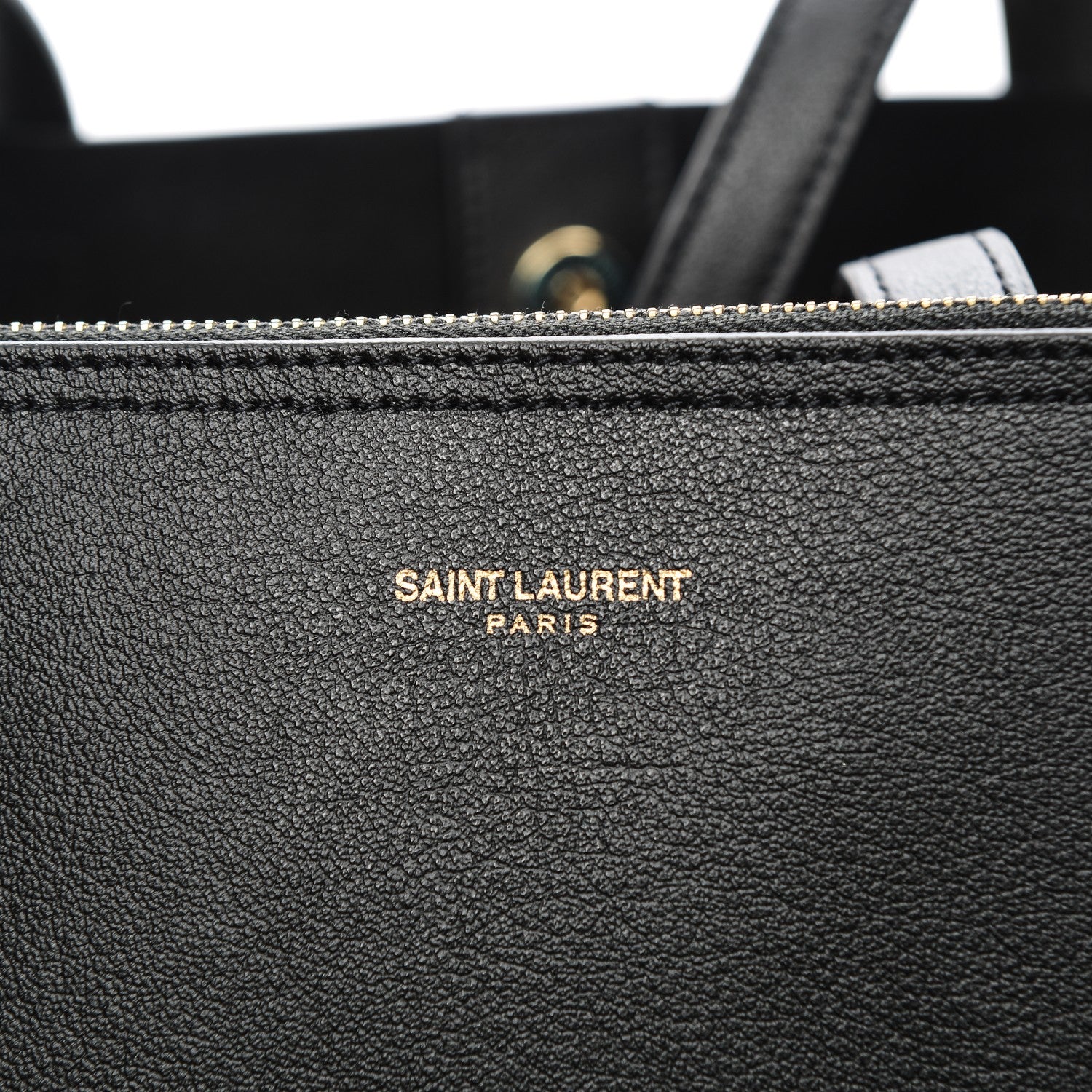 Saint Laurent Calfskin Large Shopping Tote Black 8 of 8