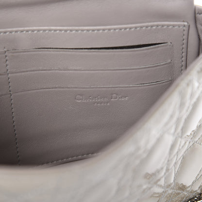 Christian Dior Patent Cannage New Lock Pouch Grey 8 of 9
