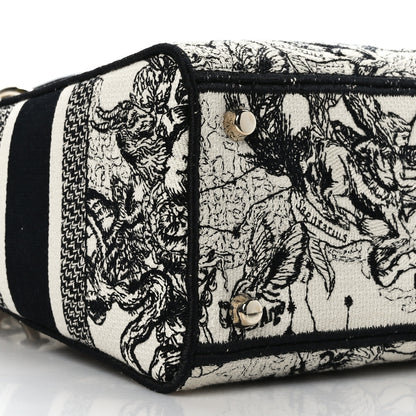Christian Dior Canvas Embroidered Zodiac Toile De Jouy Medium Lady D-Lite Latte 7 of 8