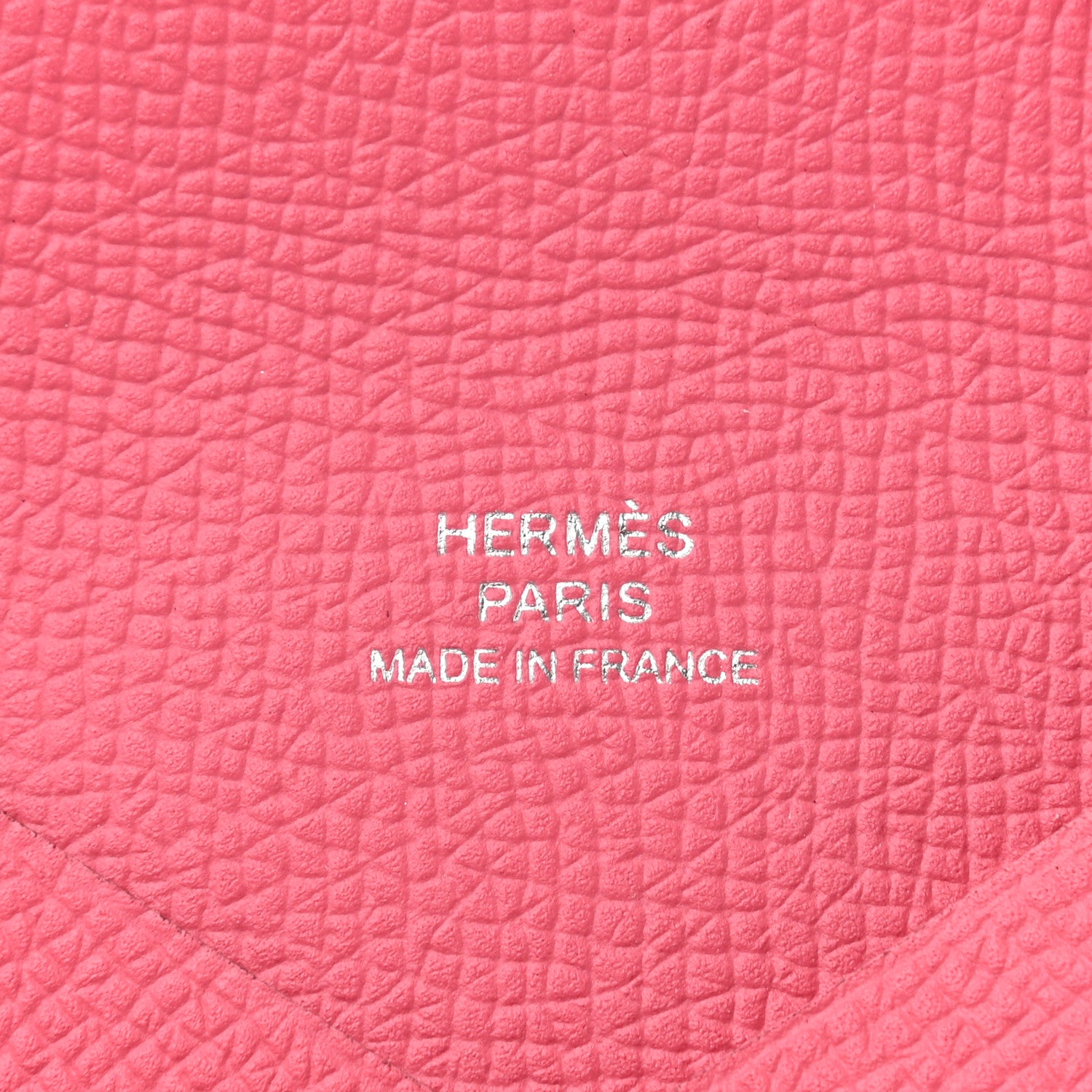 Hermes Epsom Calvi Card Case Rose Azalee 6 of 6