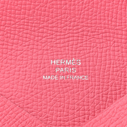 Hermes Epsom Calvi Card Case Rose Azalee 6 of 6