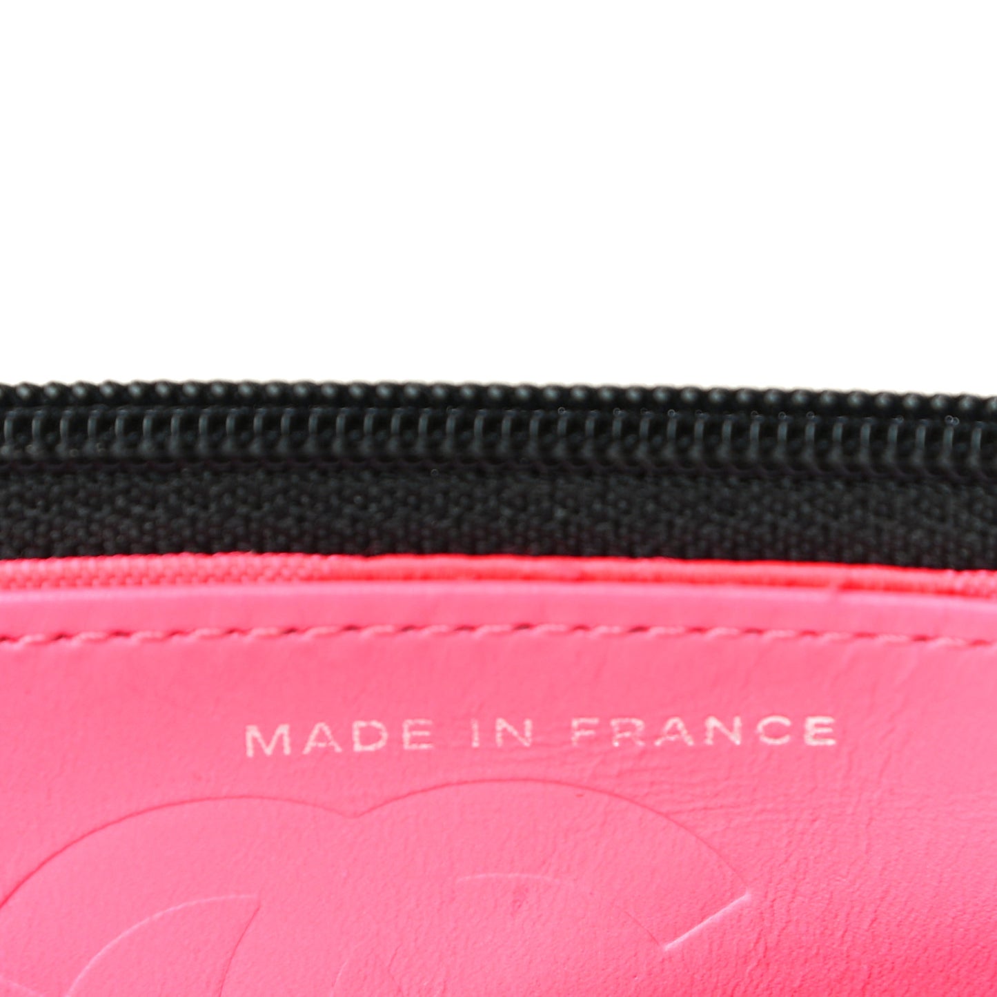 Calfskin Quilted Cambon Wallet On Chain WOC Black