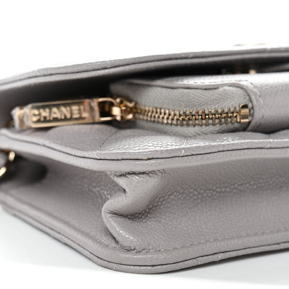 Chanel Caviar Quilted Mini Business Affinity Flap Grey 10 of 12