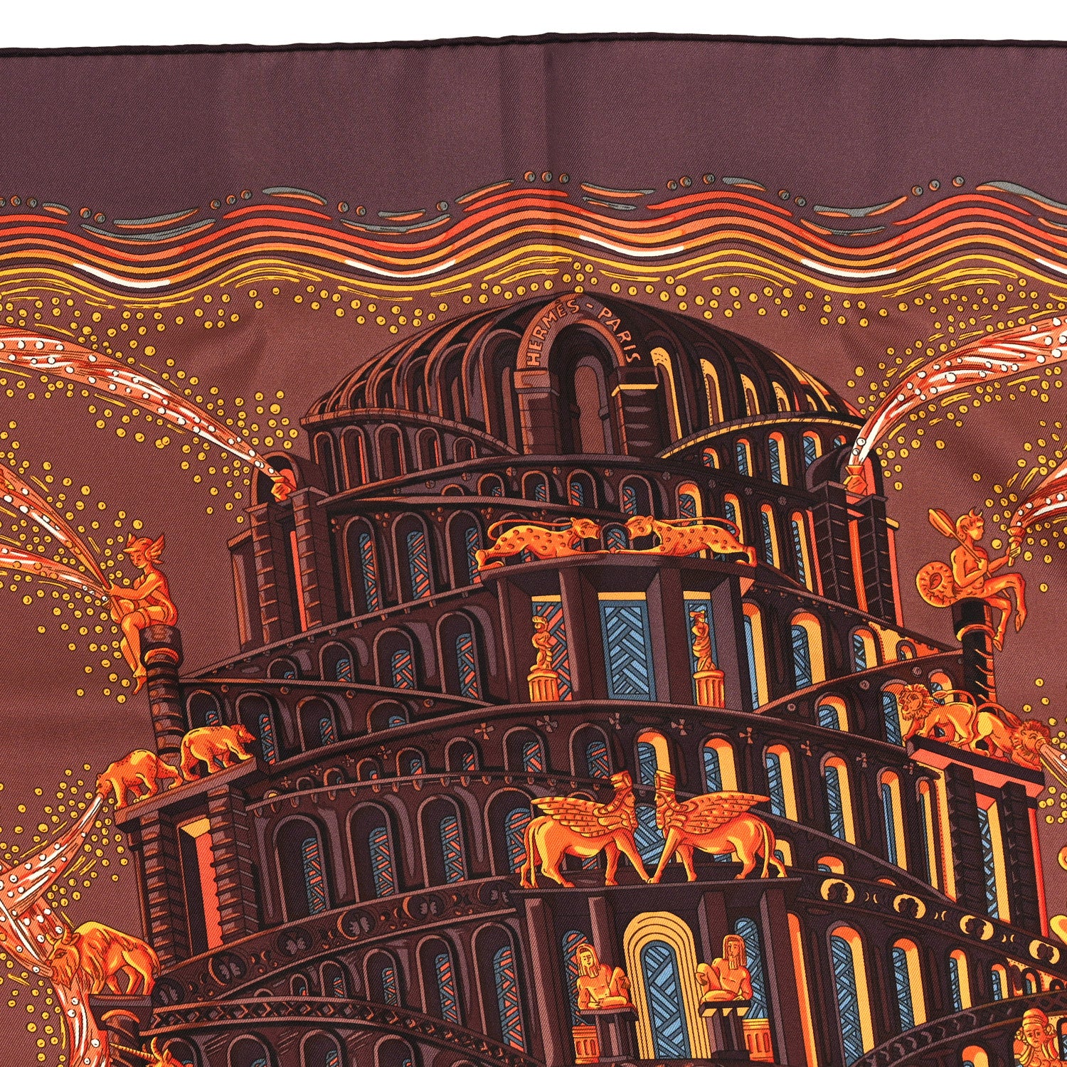 Hermes Silk Les Rivieres de Babel Scarf 90 2 of 4