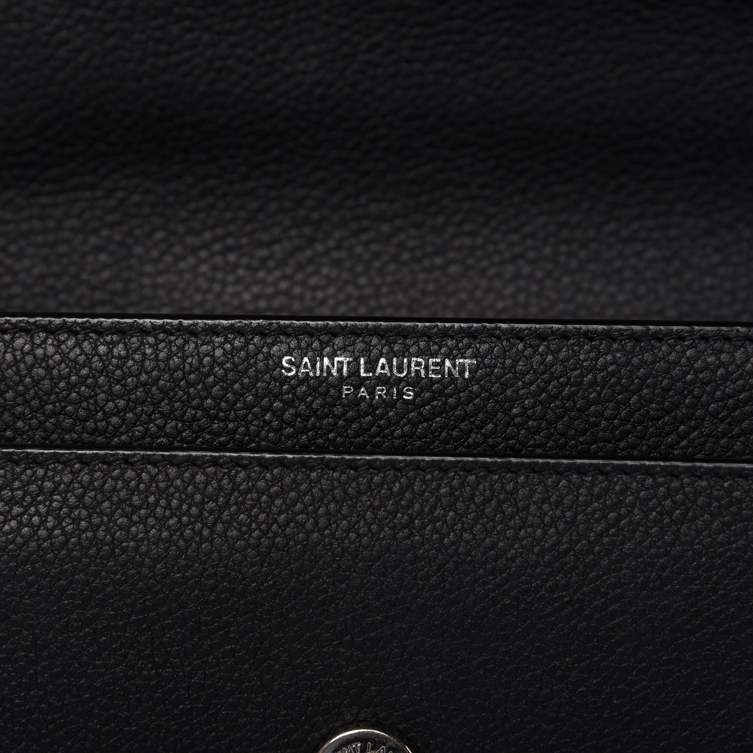 Saint Laurent Grained Calfskin Small Monogram Sunset Black 9 of 10