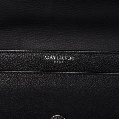 Saint Laurent Grained Calfskin Small Monogram Sunset Black 9 of 10