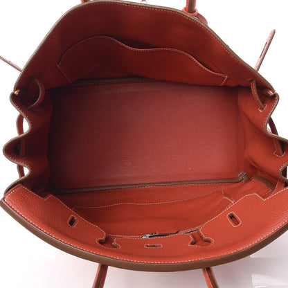 Hermes Taurillon Clemence Birkin 35 Sanguine 8 of 33