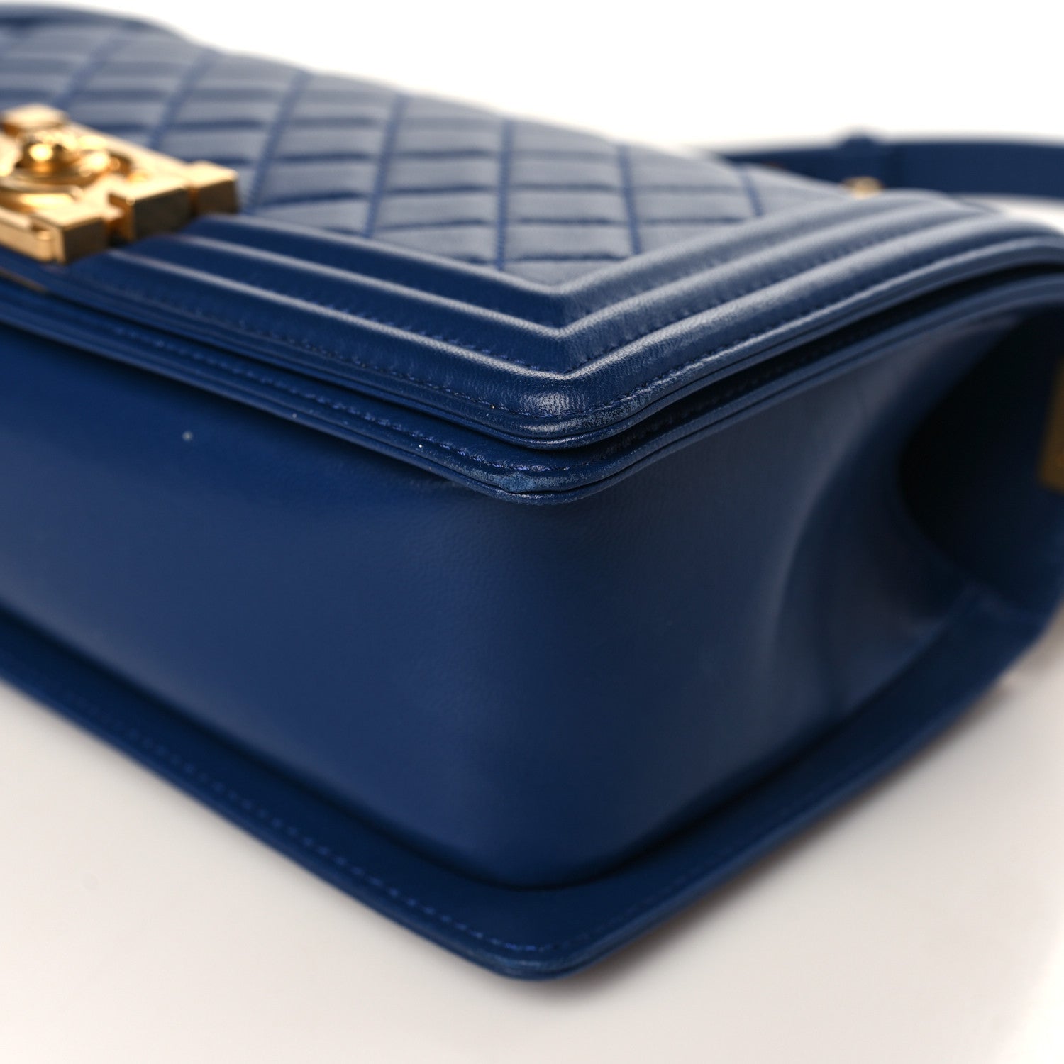 Chanel Lambskin Quilted Medium Boy Flap Blue 8 of 9
