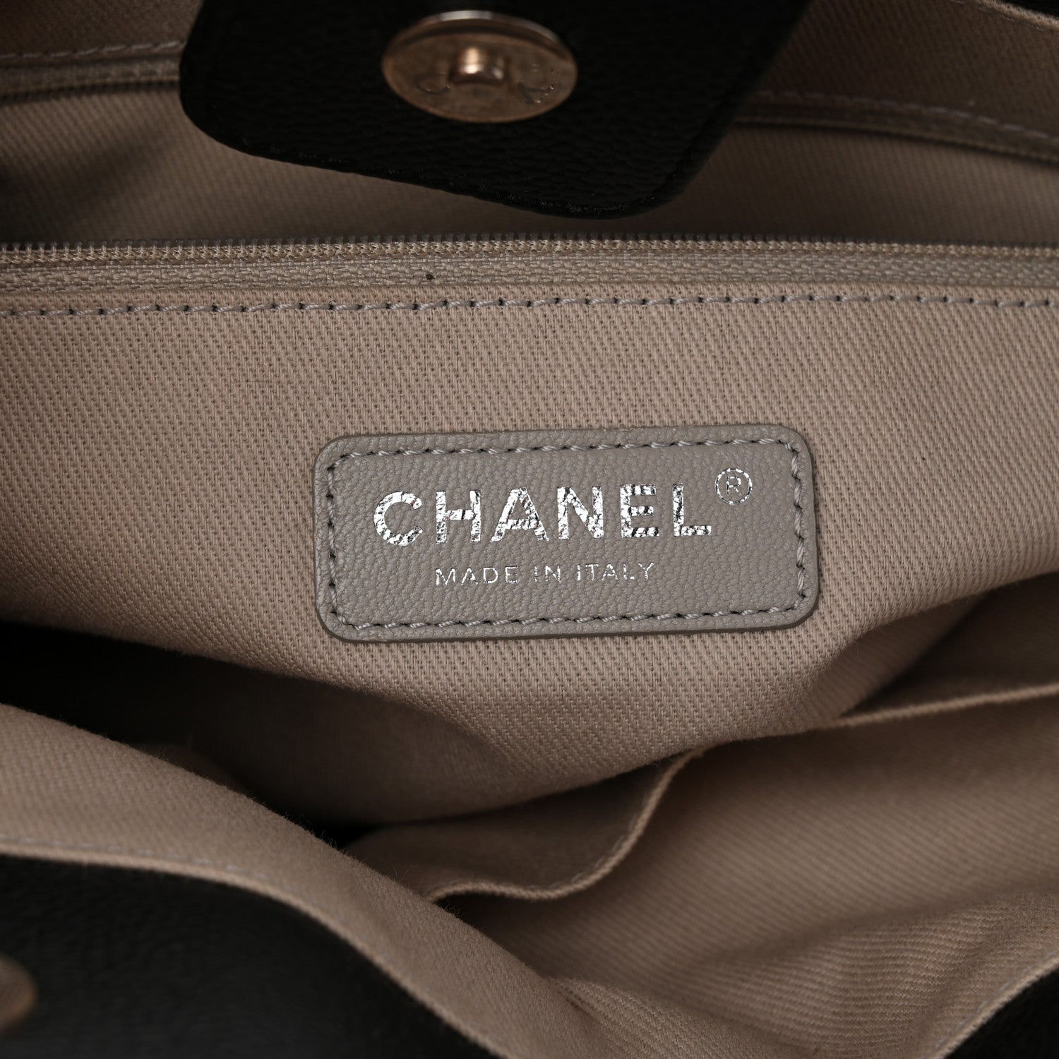 Chanel Glazed Calfskin Small Deauville Tote Black 5 of 9