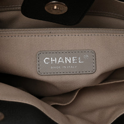 Chanel Glazed Calfskin Small Deauville Tote Black 5 of 9