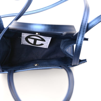 Telfar Metallic Vegan Leather Small Shopping Bag Cobalt 5 of 9