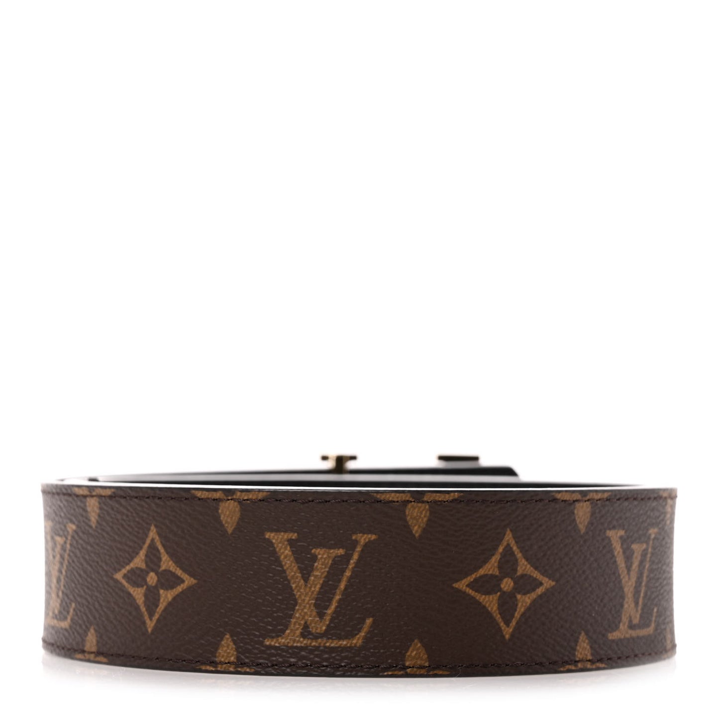 Calfskin Monogram 30mm LV Initiales Reversible Belt 90 36 Black