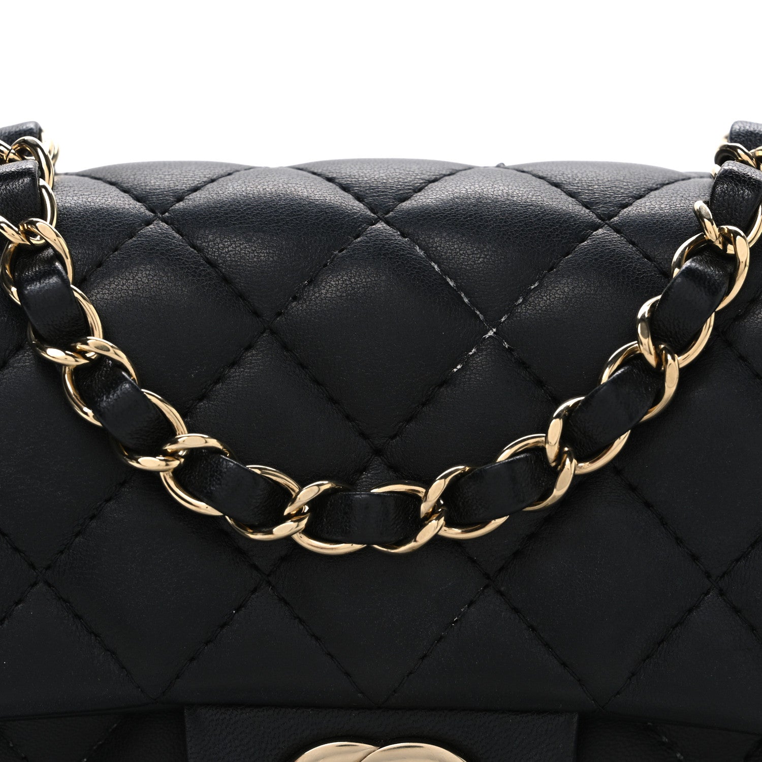 Chanel Lambskin Quilted Mini Rectangular Flap Black 8 of 10