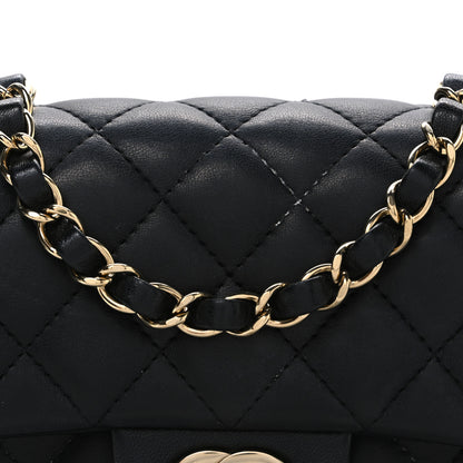 Chanel Lambskin Quilted Mini Rectangular Flap Black 8 of 10