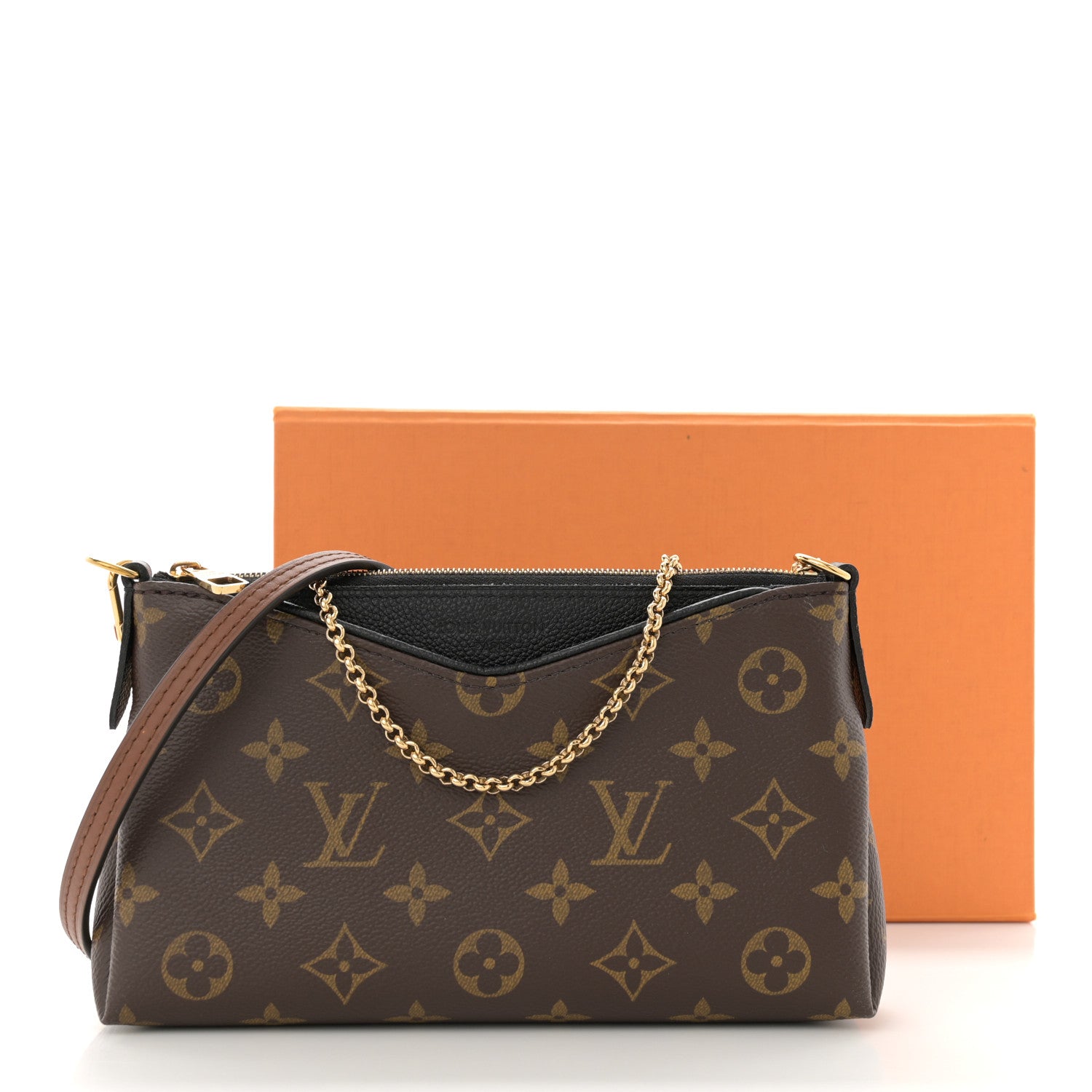 Louis Vuitton Monogram Pallas Clutch Black 11 of 11