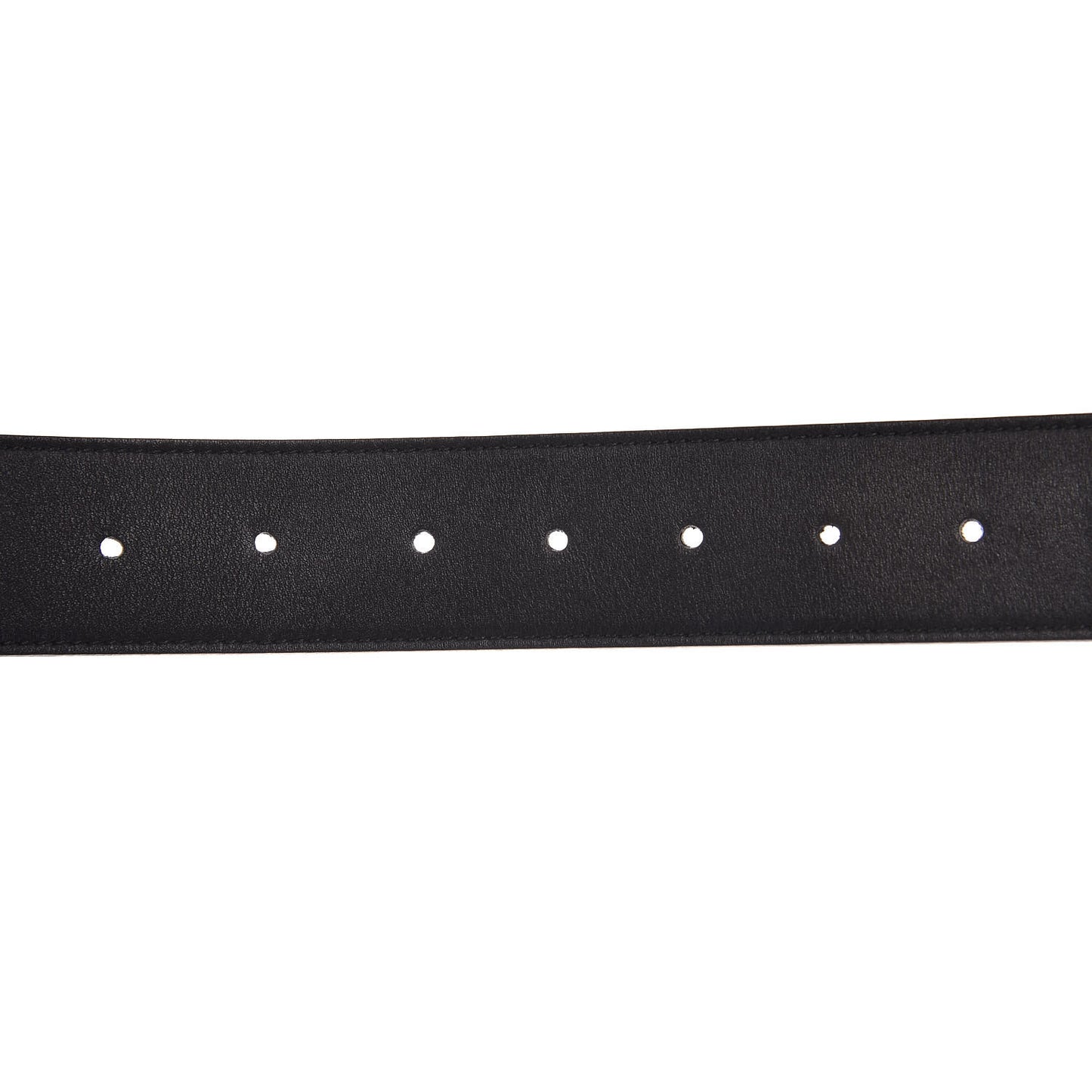 Moon Calfskin Pearl Double G 40mm Belt 85 34 Black Cream