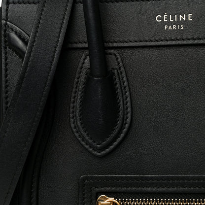 Celine Smooth Calfskin Nano Luggage Black 13 of 16