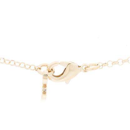 Chanel Resin Crystal CC Heart Necklace Pearly White Gold 4 of 6