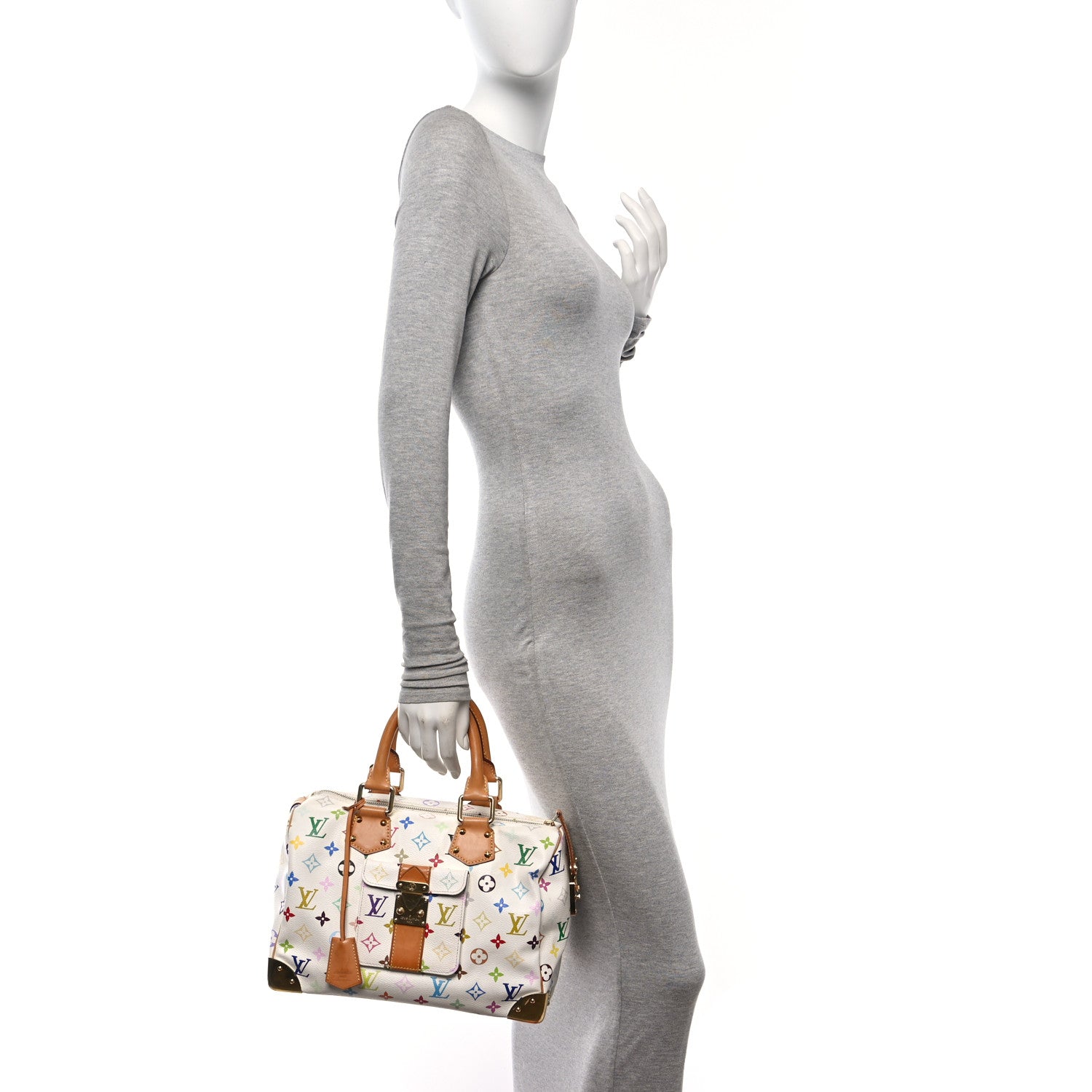 Louis Vuitton Monogram Multicolor Speedy 30 White 2 of 13