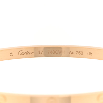Cartier 18K Yellow Gold Small LOVE Bracelet 17 3 of 7