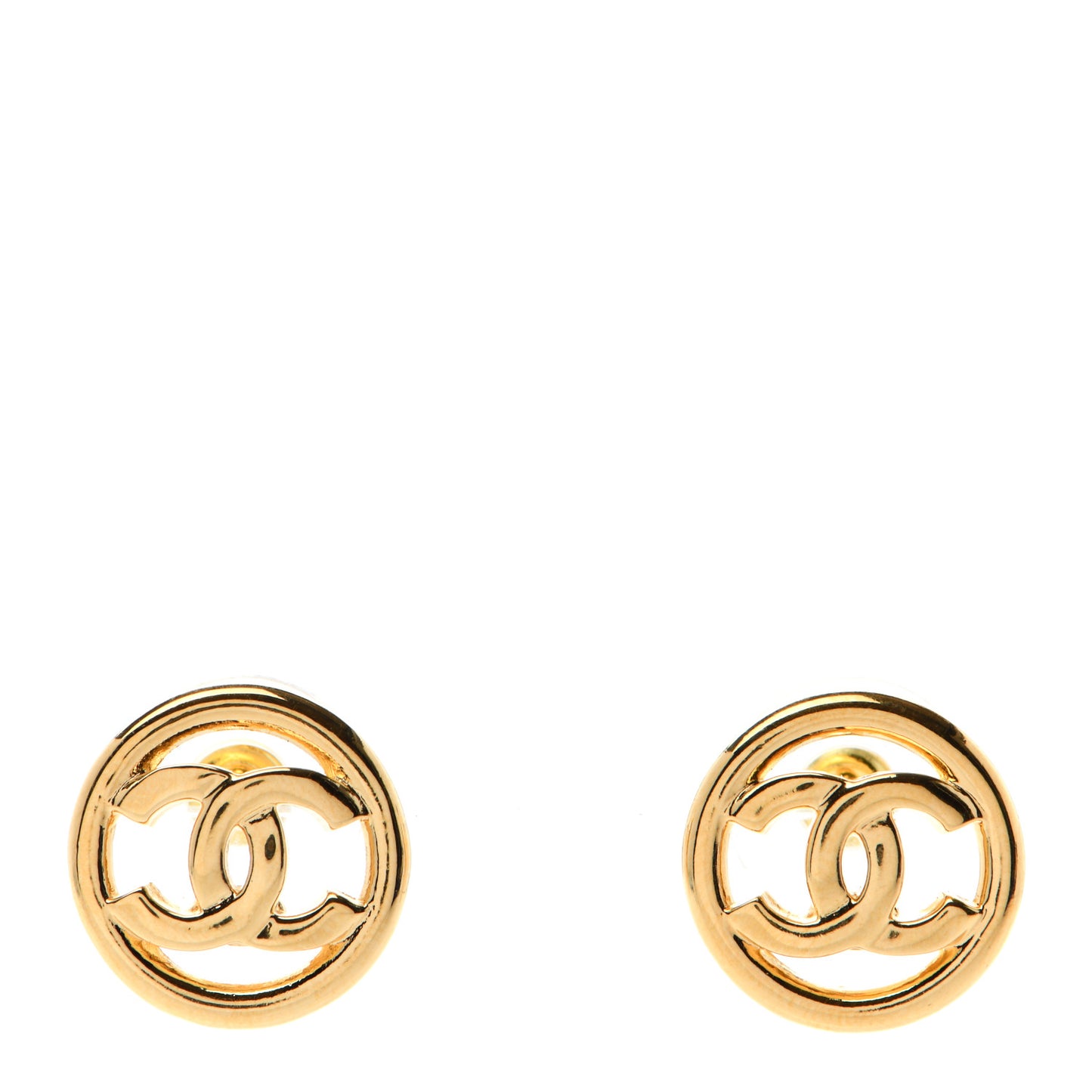 CC Round Earrings Gold