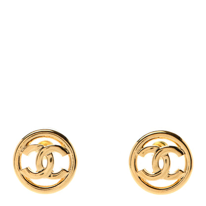 Chanel CC Round Earrings Gold 1 of 4