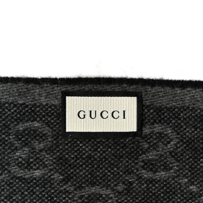 Gucci Wool Angora Monogram Web New Nikky Scarf Lead Dark Green 3 of 3