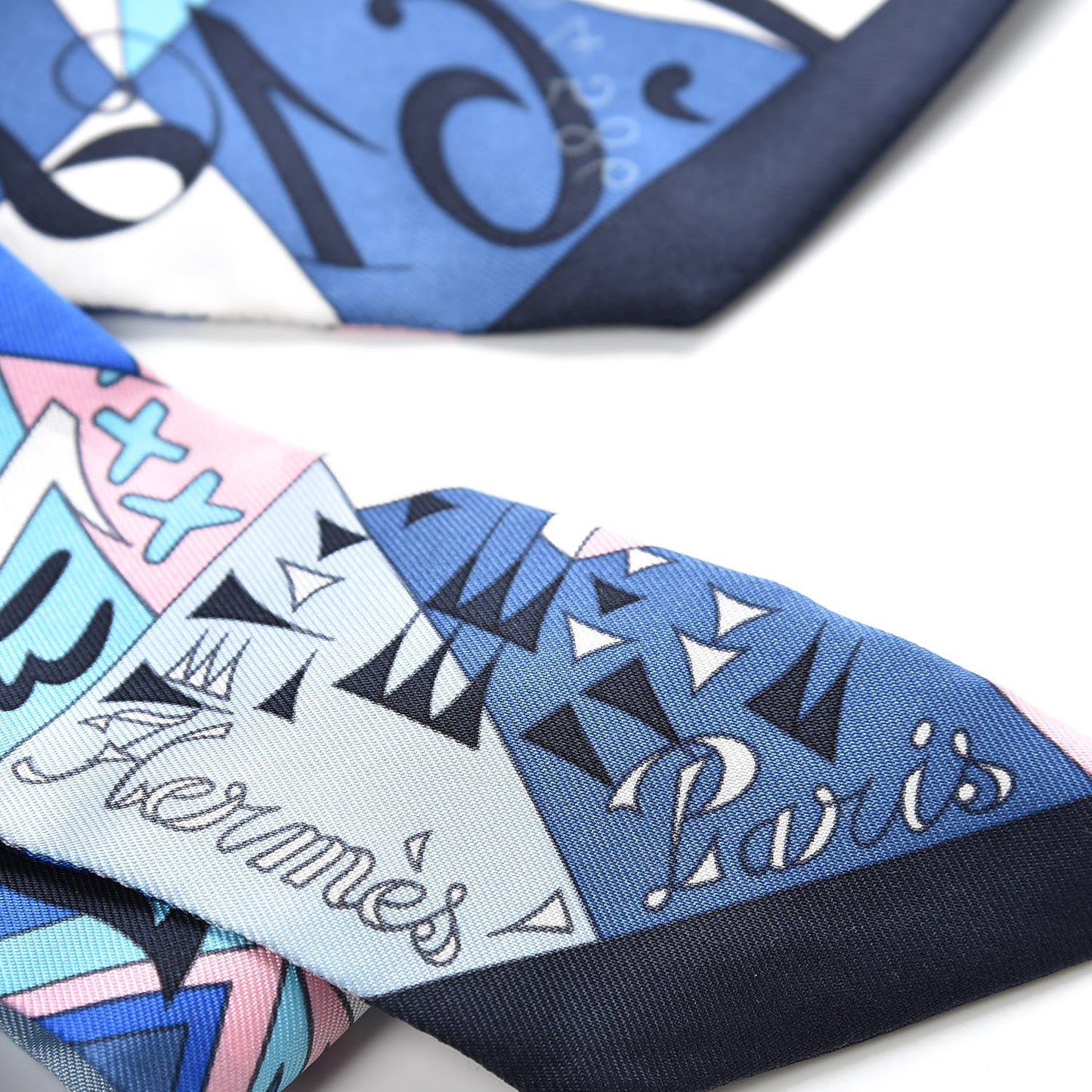 Silk Le Nombre D'Or Twilly Blue Jean Rose Pale Ciel