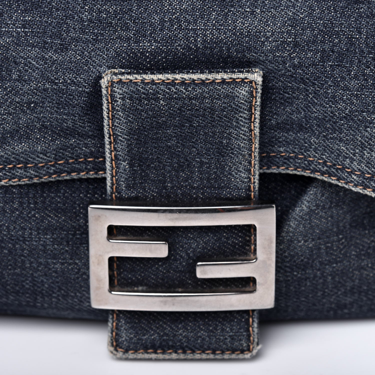 Fendi Denim Mama Baguette Blue 14 of 19
