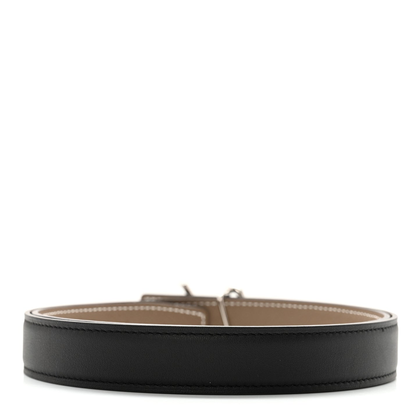 Swift Epsom 24mm H Cursives Belt 75 30 Black Etoupe