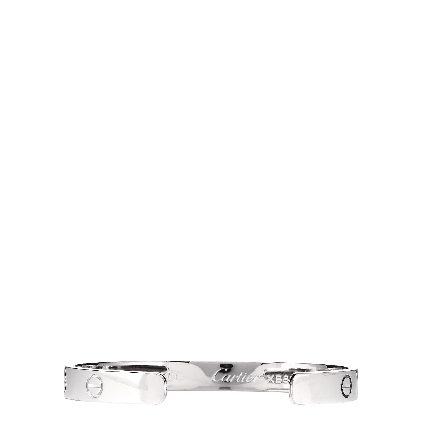 Cartier 18K White Gold LOVE Cuff Bracelet 16 3 of 6