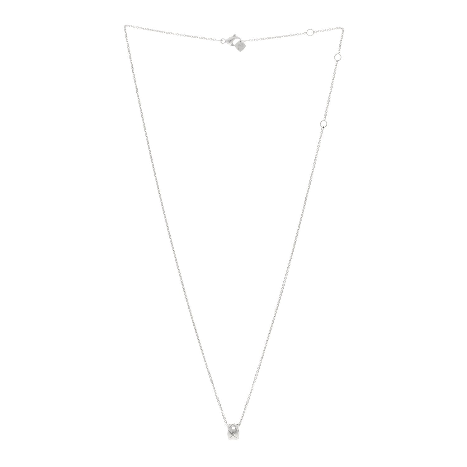 Chanel 18K White Gold Coco Crush Pendant Necklace 3 of 4