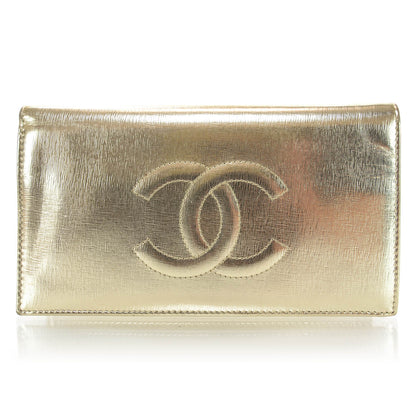 Chanel Metallic Calfskin Yen Wallet Gold 1 of 6