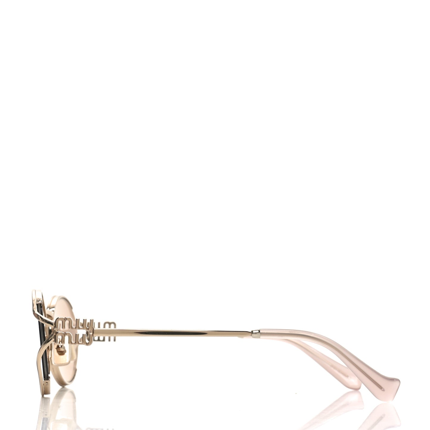 Metal Oval Sunglasses SMU52Y Gold