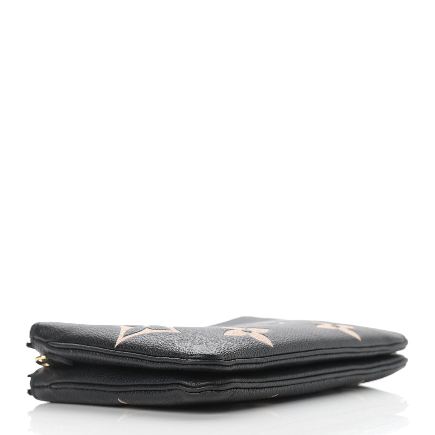 Louis Vuitton Empreinte Monogram Giant Double Zip Pochette Black Cream 4 of 13