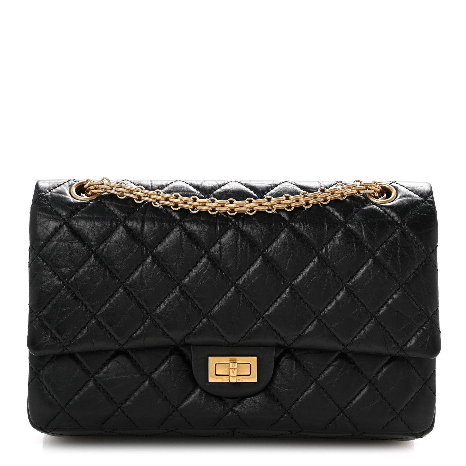 Chanel Aged Calfskin Quilted 2.55 Reissue 226 Flap Black 1 of 12