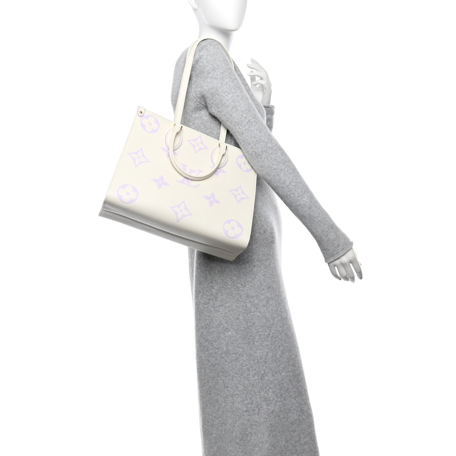 Louis Vuitton Empreinte Monogram Giant Onthego MM Latte Bubble Tea 2 of 9