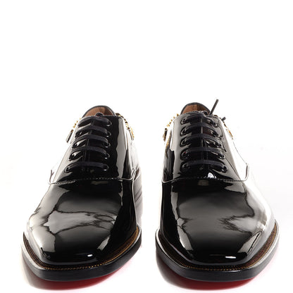 Christian Louboutin Mens Patent Stage Flat Oxfords 44 Black 2 of 5