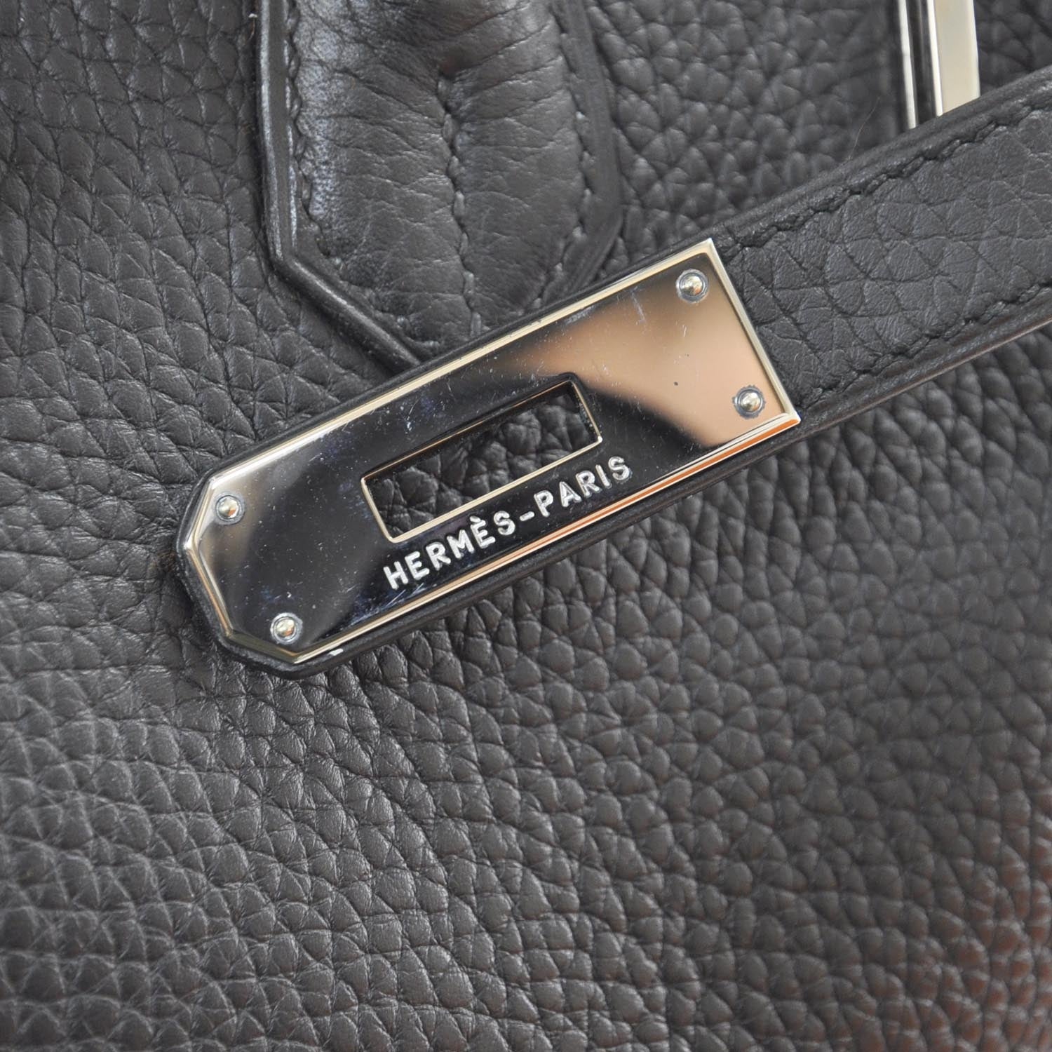 Hermes Clemence Leather Birkin 35 Black 8 of 9